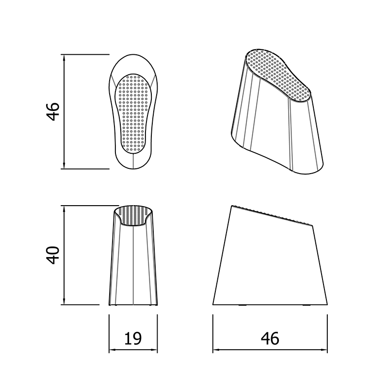 Pedro Schuhbindersockel Servetto - grau aluminium 3